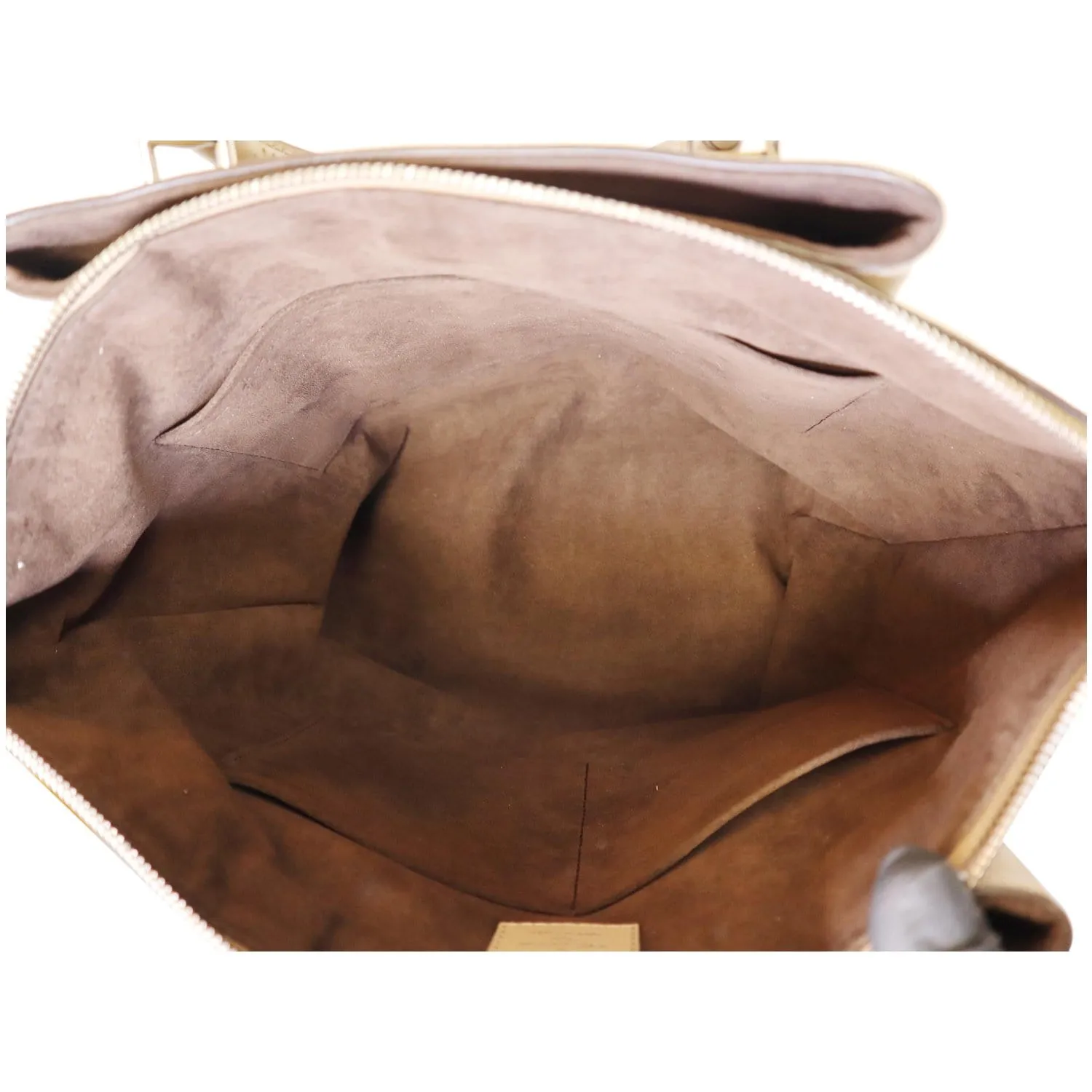 LOUIS VUITTON Haumea Mahina Calfskin Leather Shoulder Bag Galet