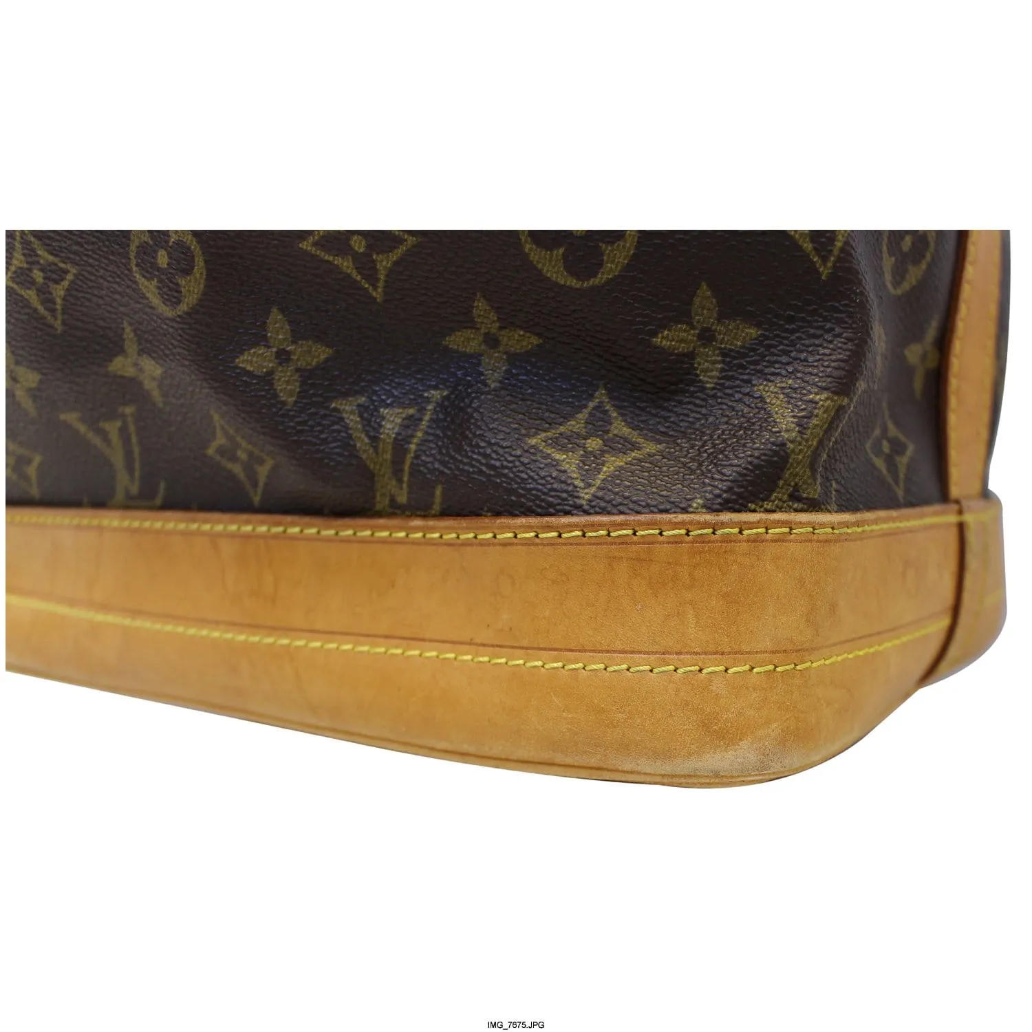 LOUIS VUITTON Large Noe Monogram Canvas Shoulder Bag Brown