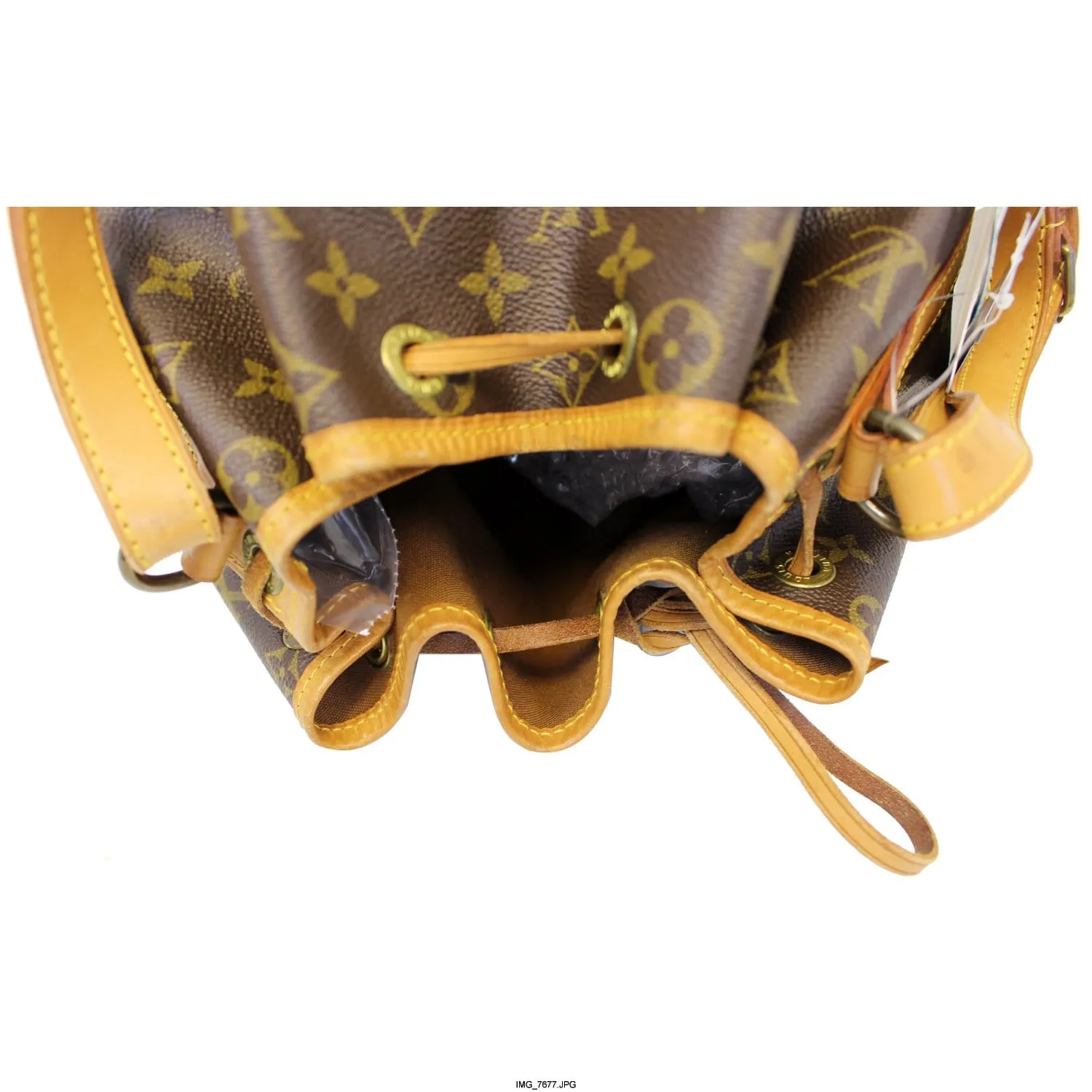 LOUIS VUITTON Large Noe Monogram Canvas Shoulder Bag Brown