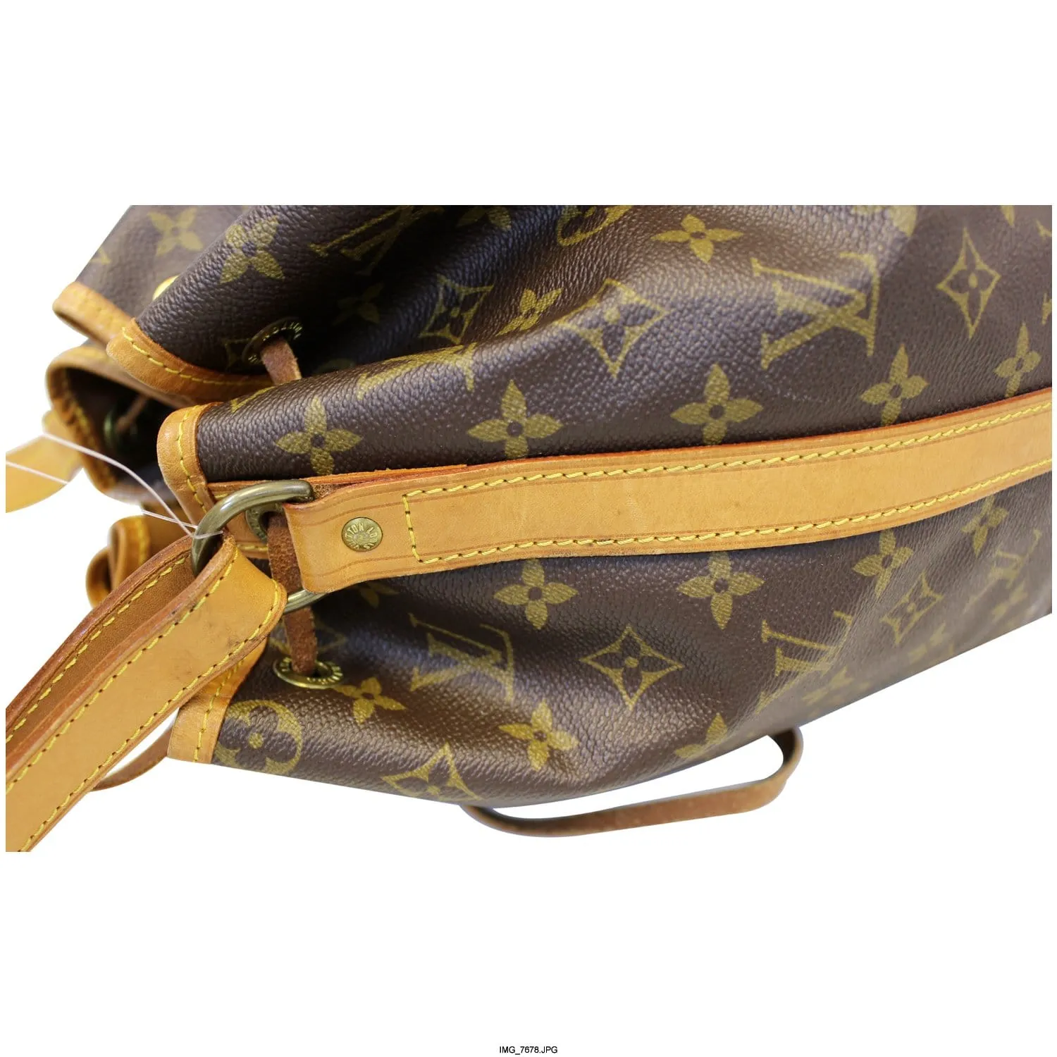 LOUIS VUITTON Large Noe Monogram Canvas Shoulder Bag Brown