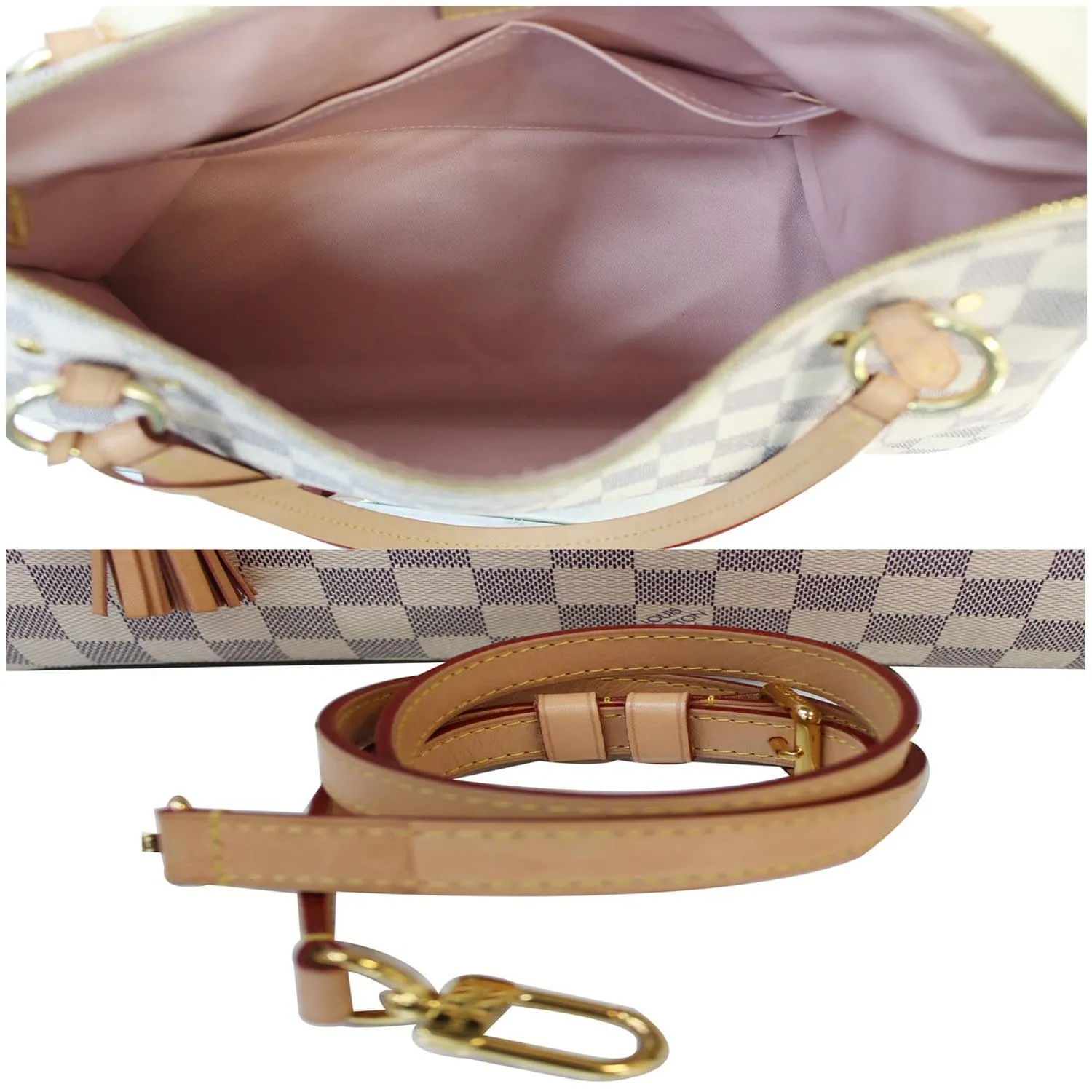 LOUIS VUITTON Lymington Damier Azur Shoulder Bag White