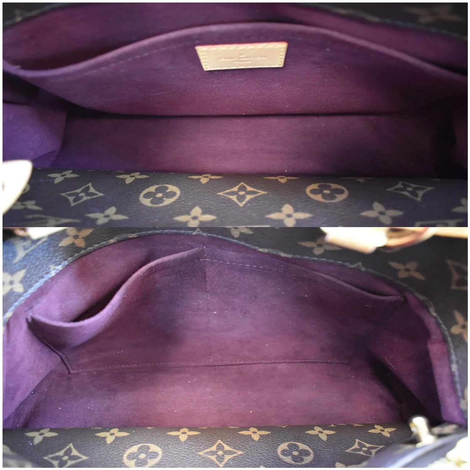 LOUIS VUITTON Montaigne MM Monogram Canvas Shoulder Bag Brown