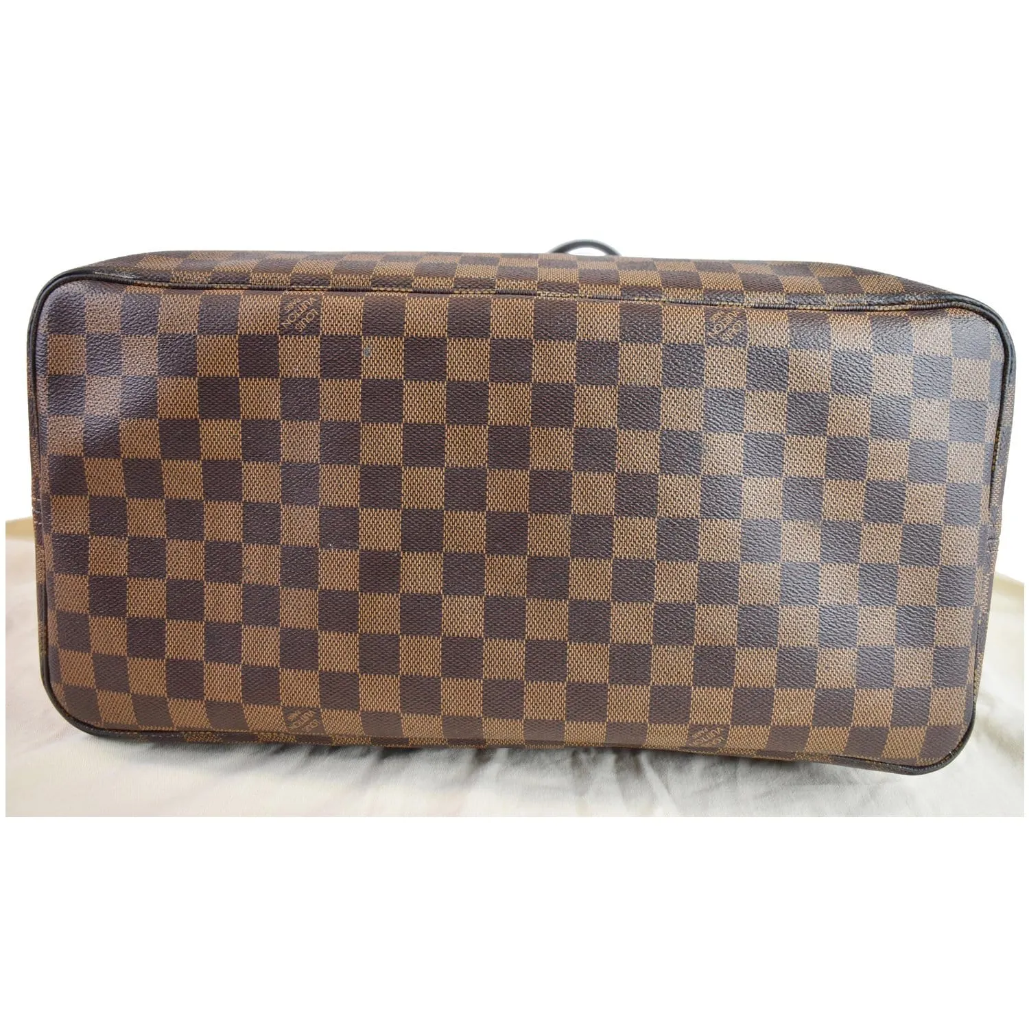 LOUIS VUITTON Neverfull GM Damier Ebene Tote Shoulder Bag Brown