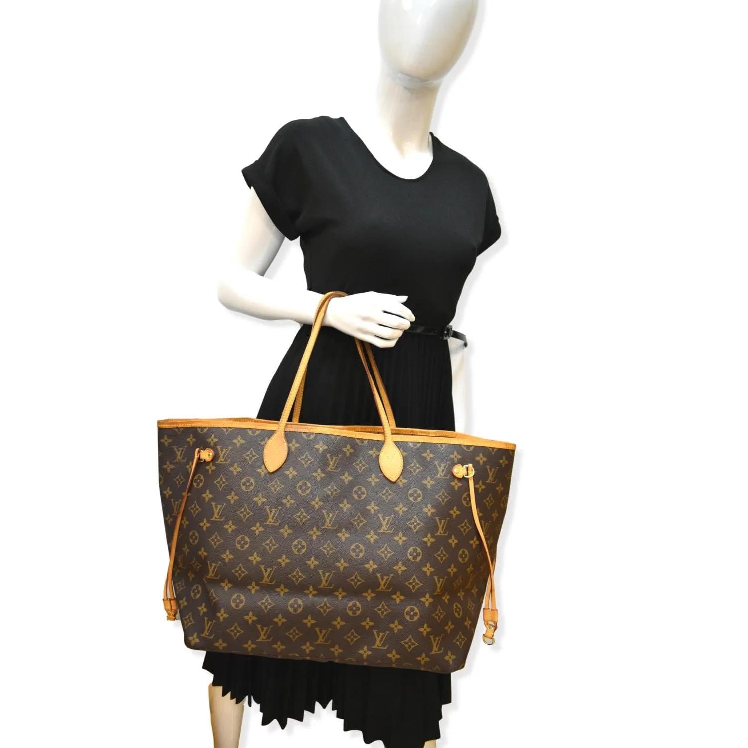 LOUIS VUITTON Neverfull GM Monogram Canvas Tote Bag Brown