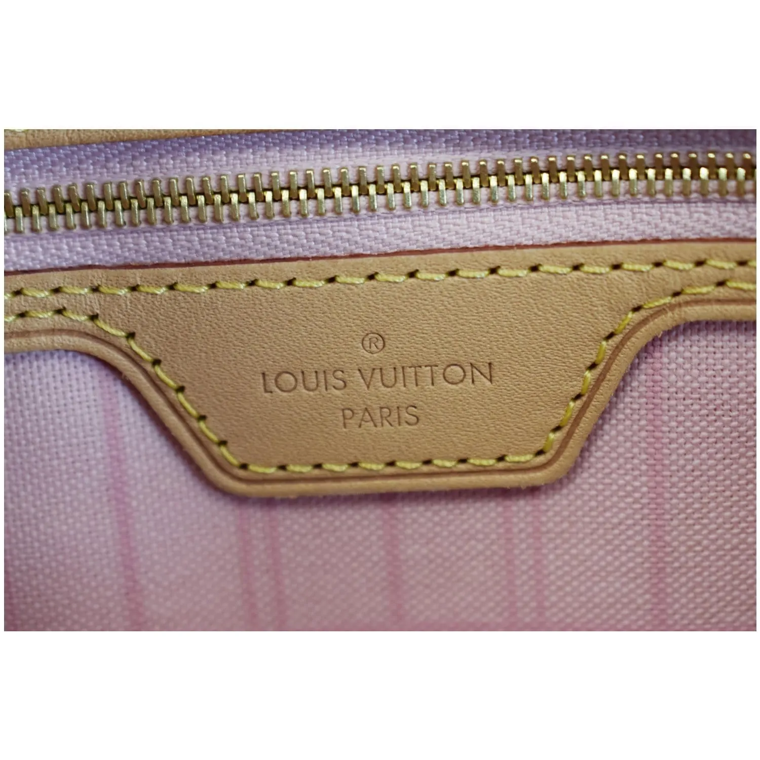 LOUIS VUITTON  Neverfull MM Damier Azur Tote Shoulder Bag White