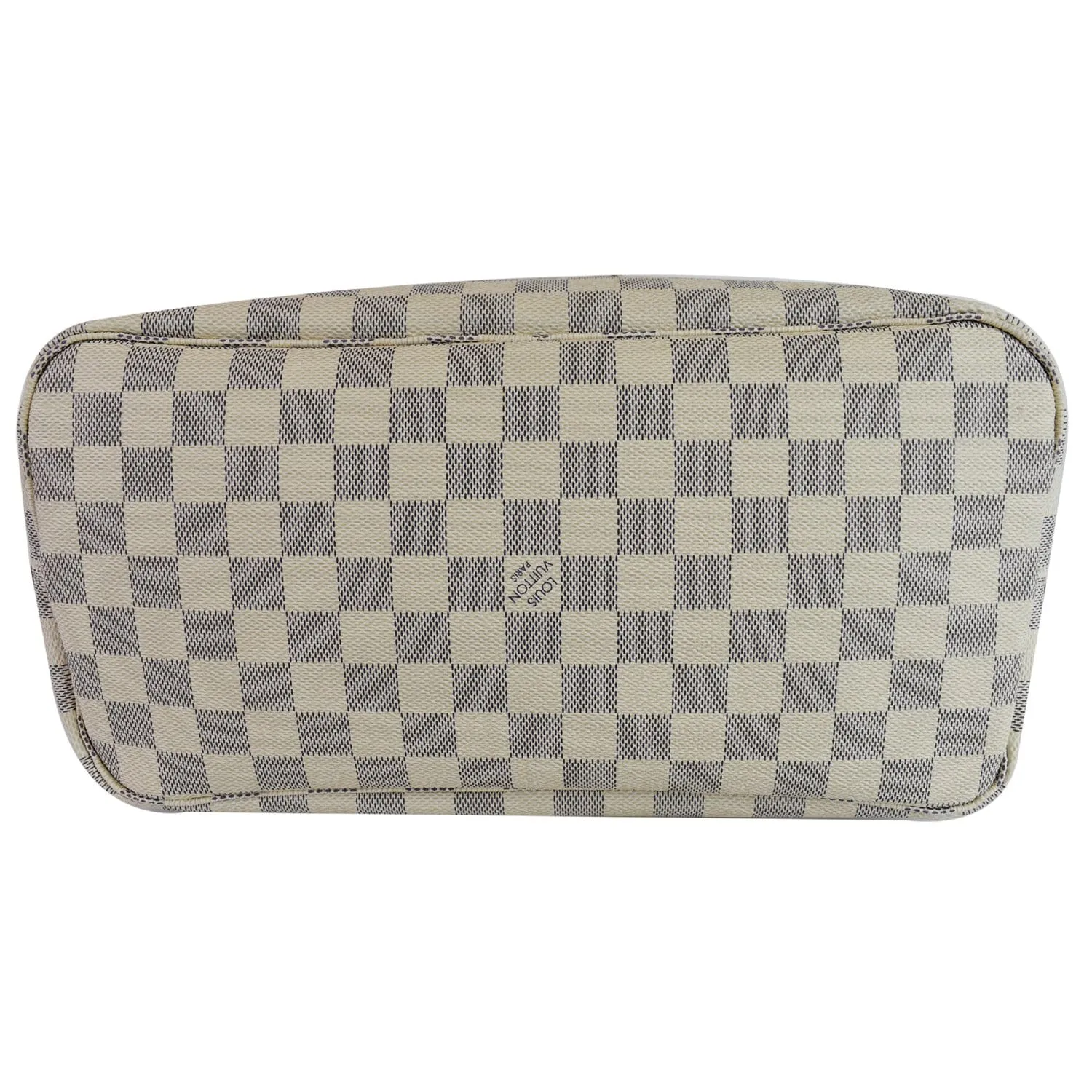 LOUIS VUITTON  Neverfull MM Damier Azur Tote Shoulder Bag White