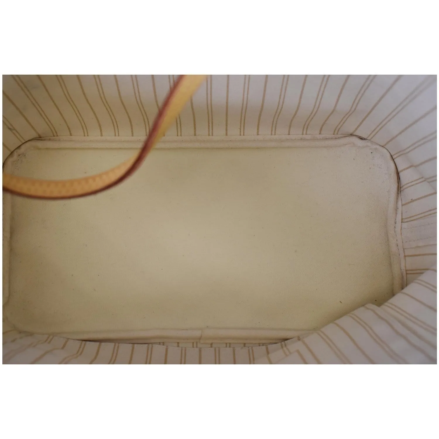 LOUIS VUITTON Neverfull MM Damier Azur Tote Shoulder Bag White