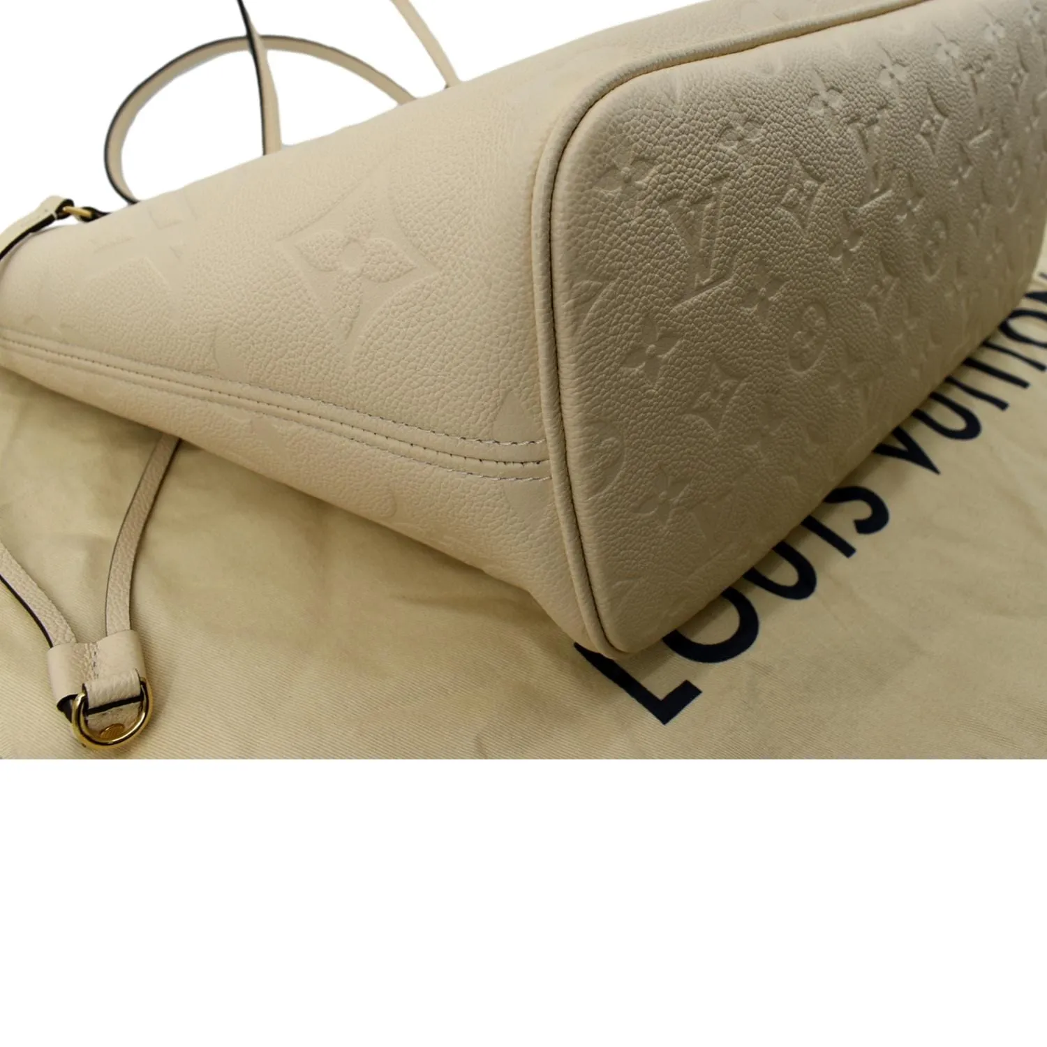 LOUIS VUITTON  Neverfull MM Monogram Empreinte Tote Bag Tourterelle  - Hot Deals