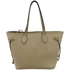 LOUIS VUITTON  Neverfull MM Monogram Empreinte Tote Bag Tourterelle  - Hot Deals