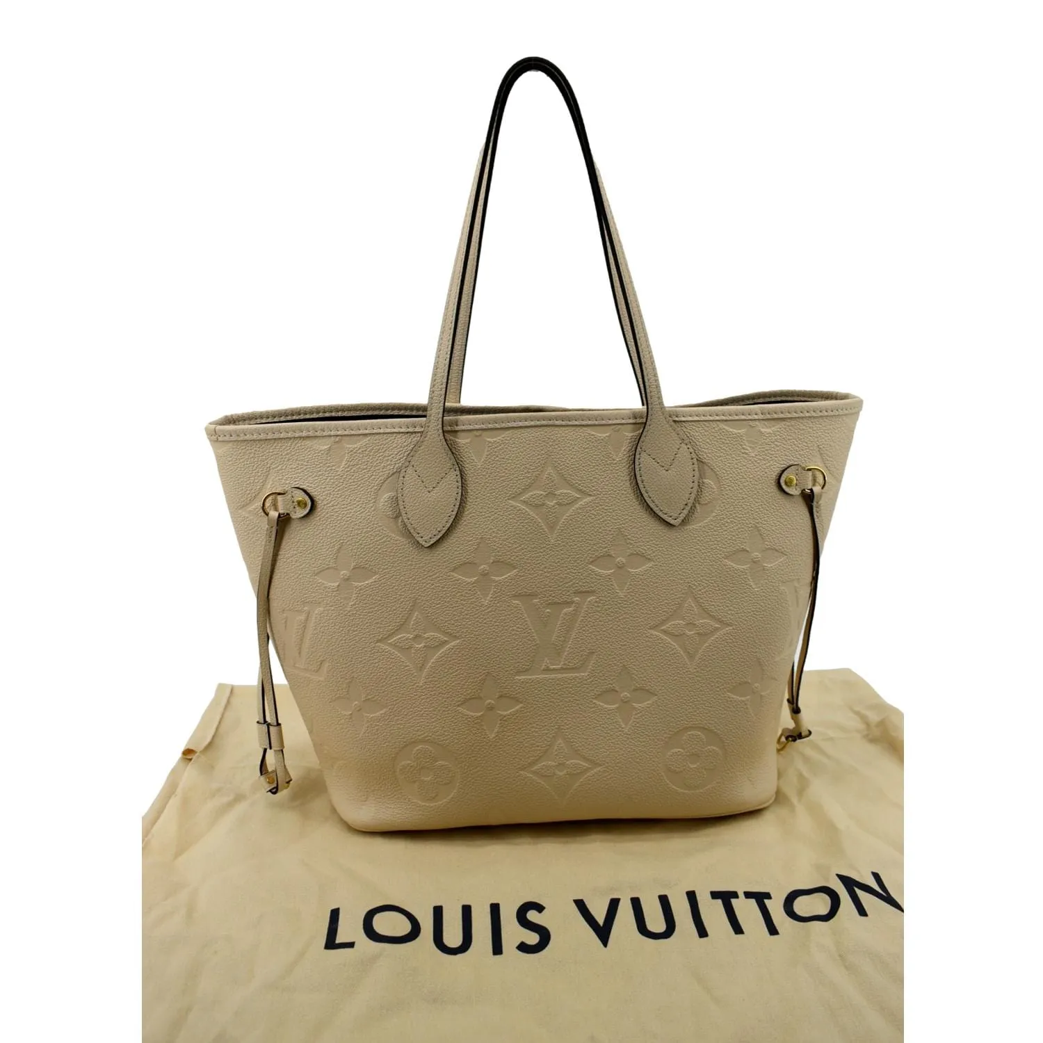 LOUIS VUITTON  Neverfull MM Monogram Empreinte Tote Bag Tourterelle  - Hot Deals