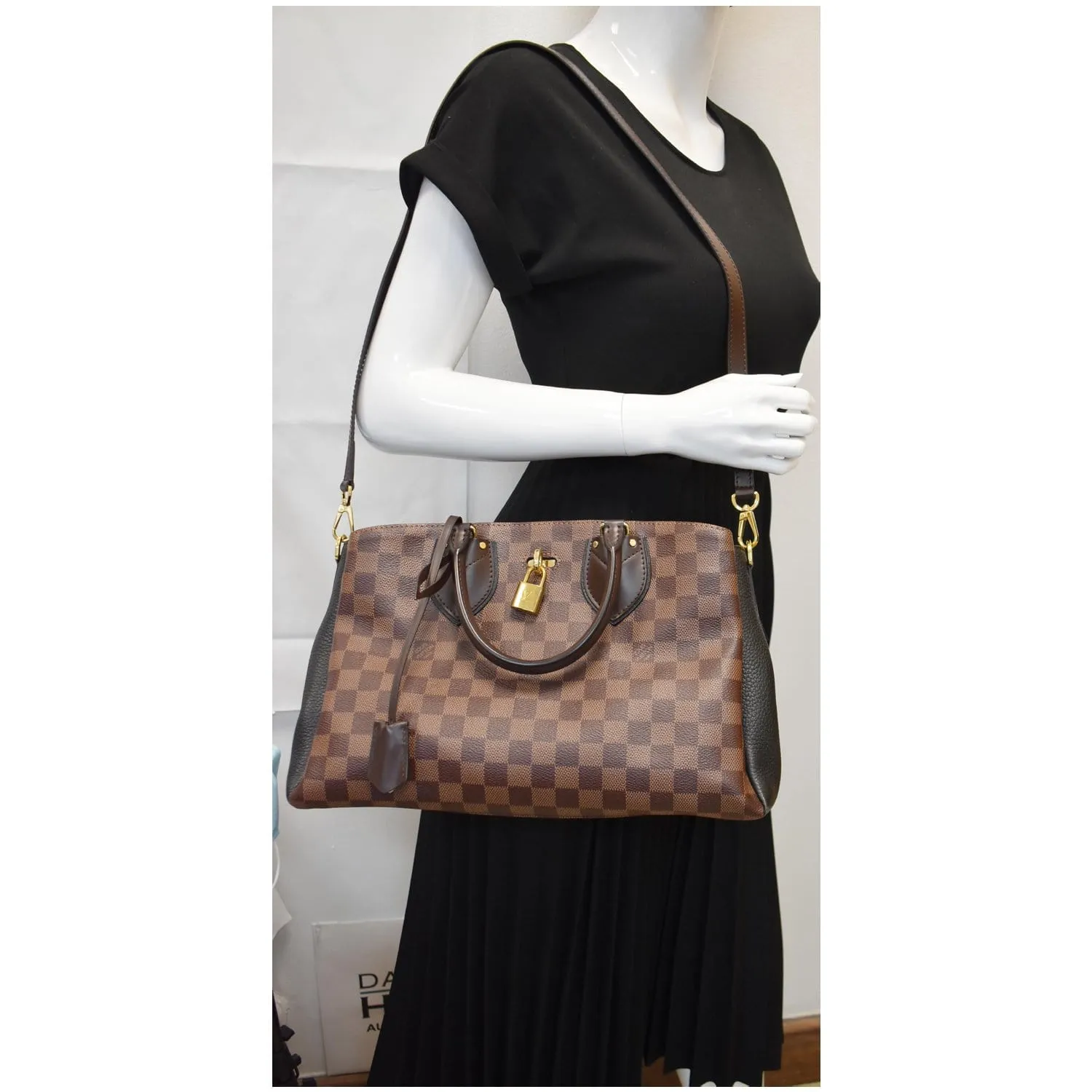 LOUIS VUITTON Normandy Damier Ebene Shoulder Bag Brown - 15% OFF