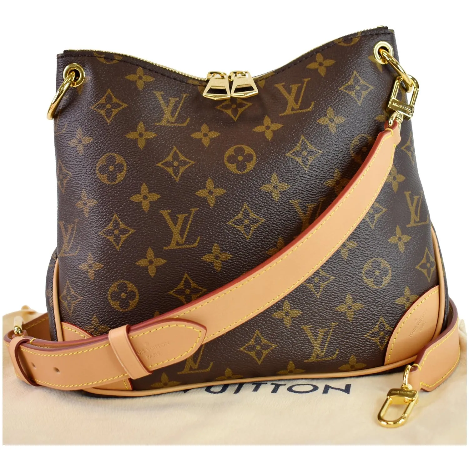 LOUIS VUITTON Odeon PM NM Monogram Canvas Shoulder Bag Natural