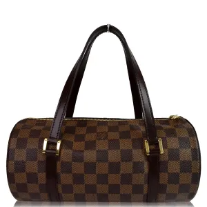 LOUIS VUITTON Papillon Damier Ebene Shoulder Bag Brown