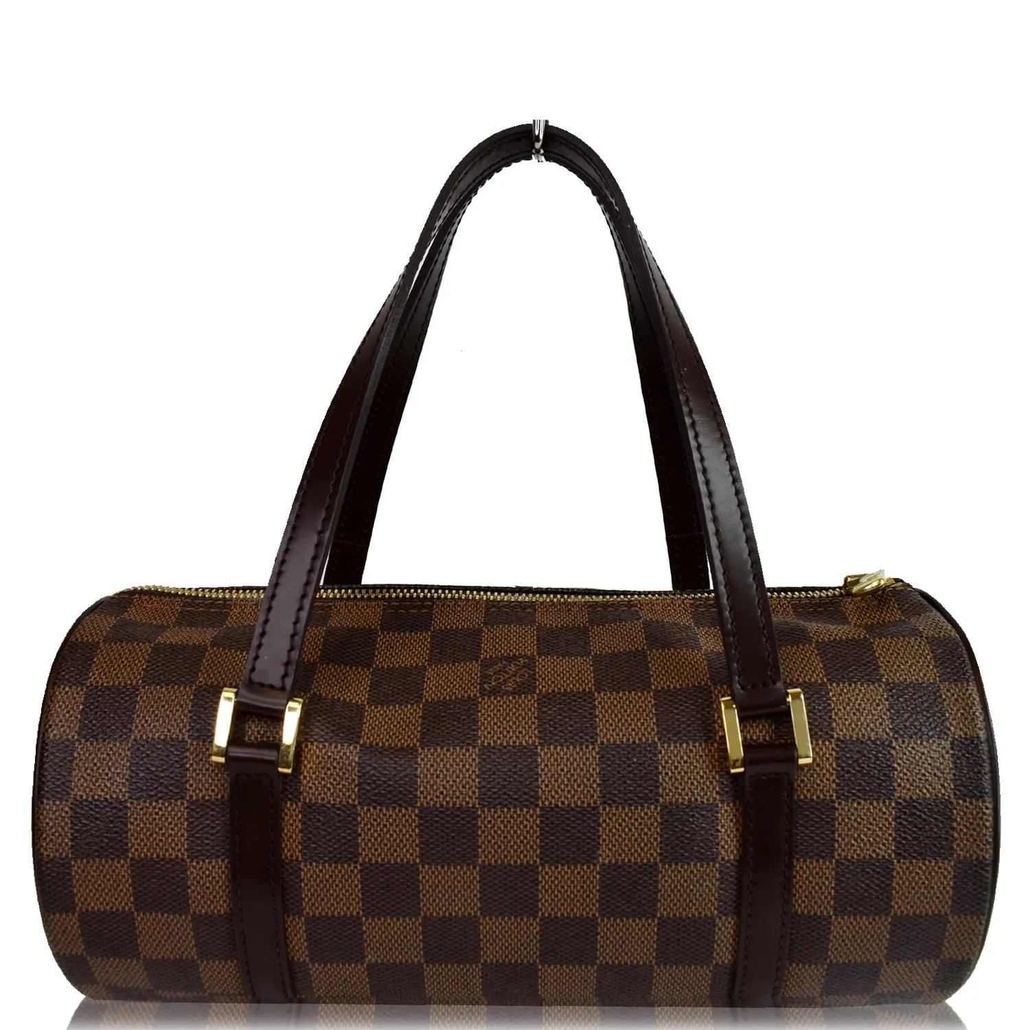 LOUIS VUITTON Papillon Damier Ebene Shoulder Bag Brown