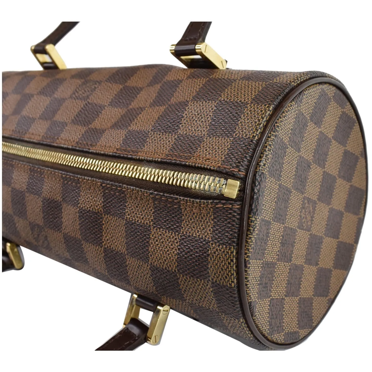 LOUIS VUITTON Papillon Damier Ebene Shoulder Bag Brown