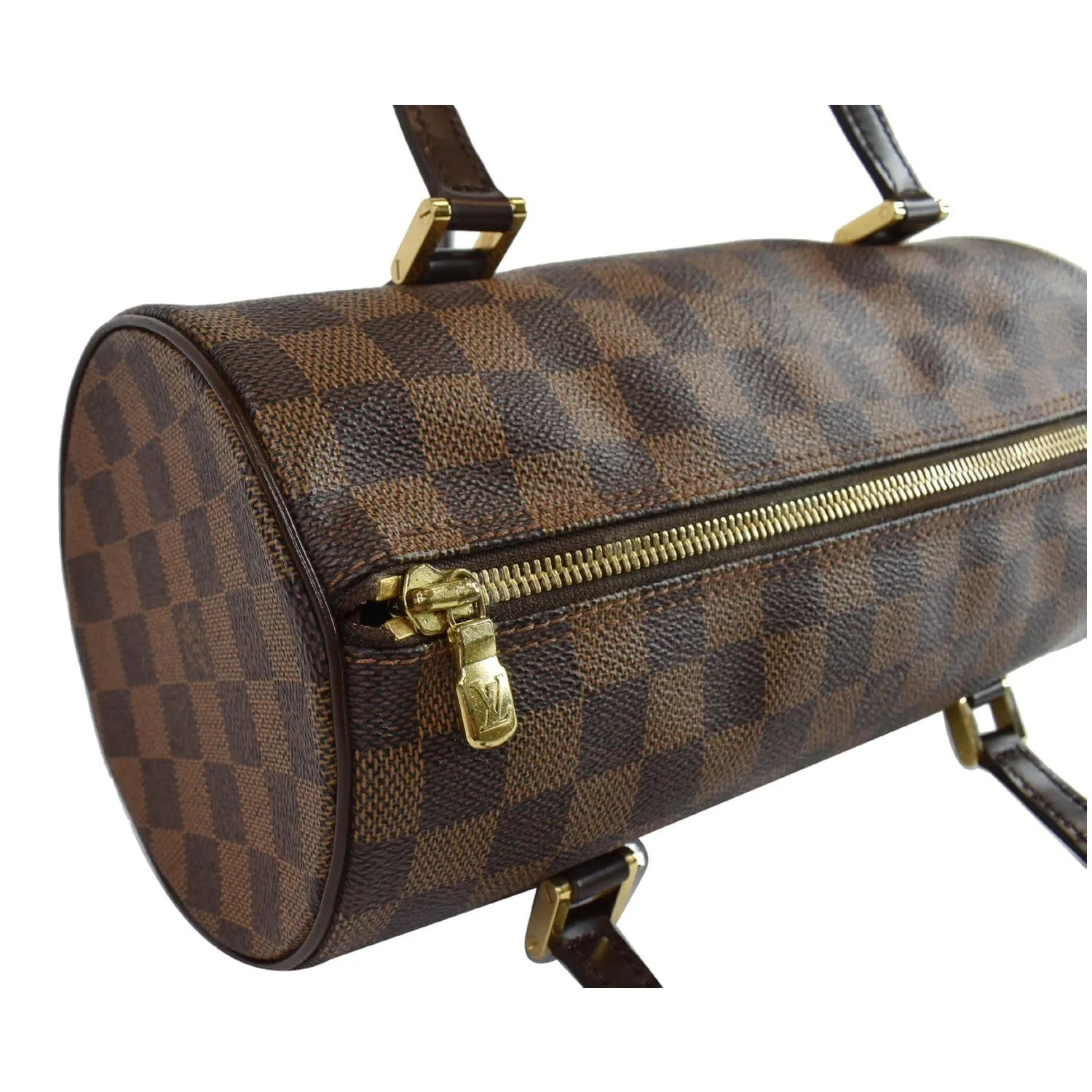 LOUIS VUITTON Papillon Damier Ebene Shoulder Bag Brown