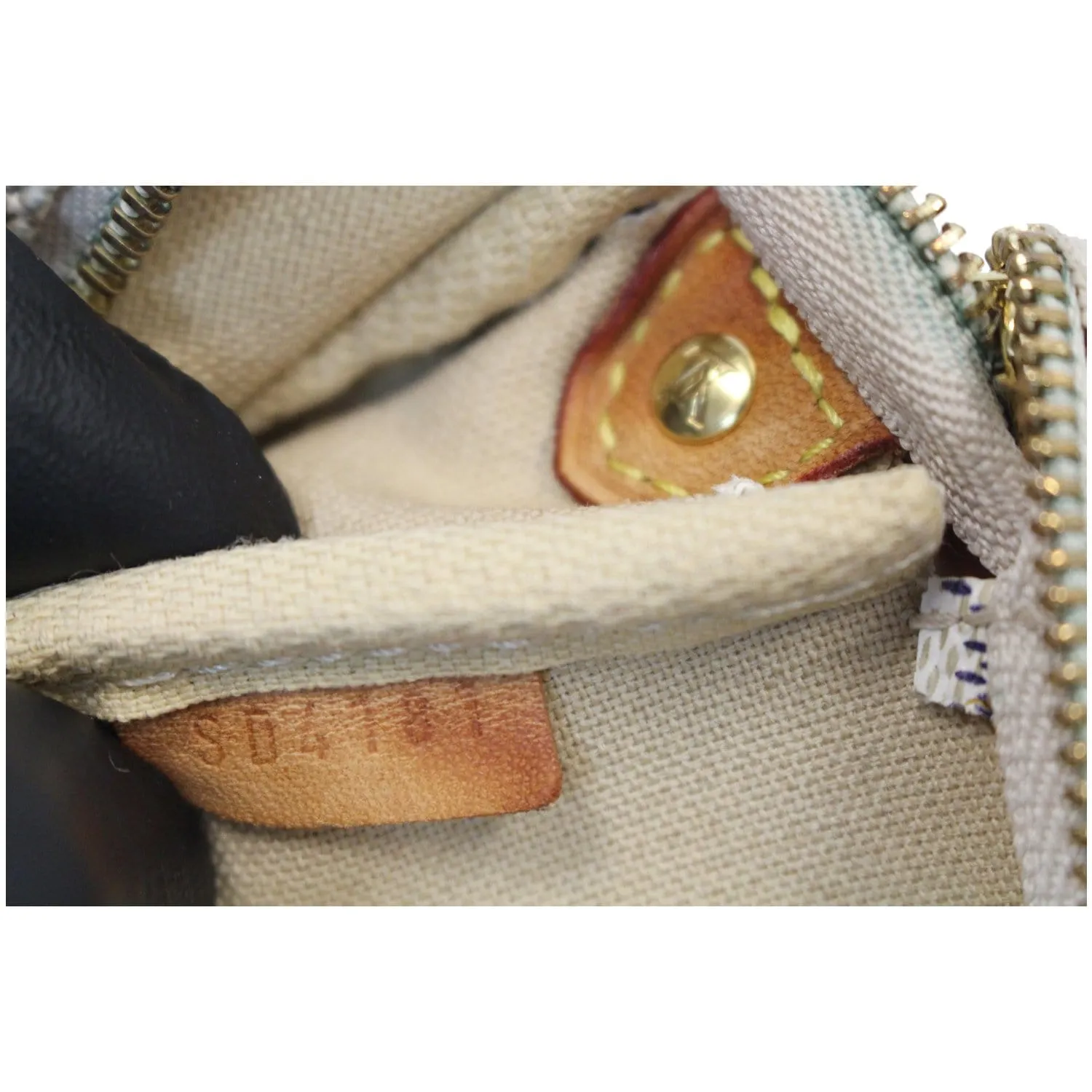 LOUIS VUITTON Pochette Eva Damier Azur Clutch Shoulder Bag White