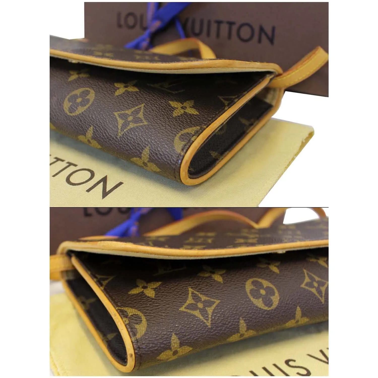 LOUIS VUITTON Pochette Twin GM Monogram Canvas Shoulder Bag Brown