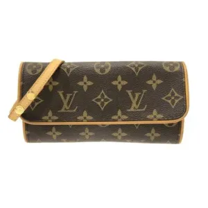 LOUIS VUITTON Pochette Twin PM  Brown Monogram Shoulder Bag
