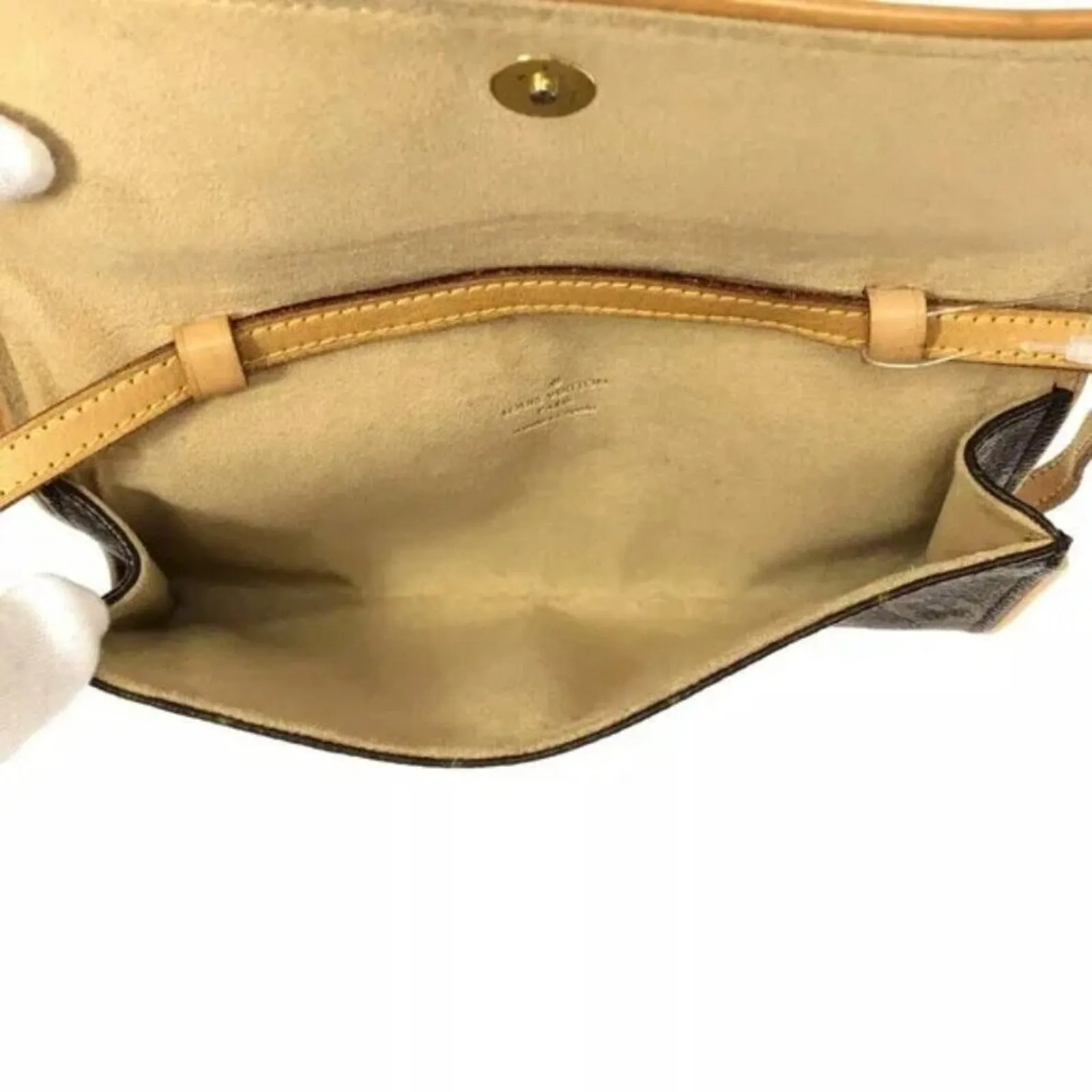 LOUIS VUITTON Pochette Twin PM  Brown Monogram Shoulder Bag
