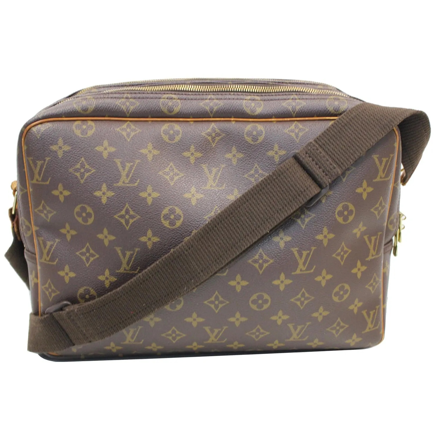 LOUIS VUITTON Reporter GM Monogram Canvas Shoulder Bag Brown - Last Call