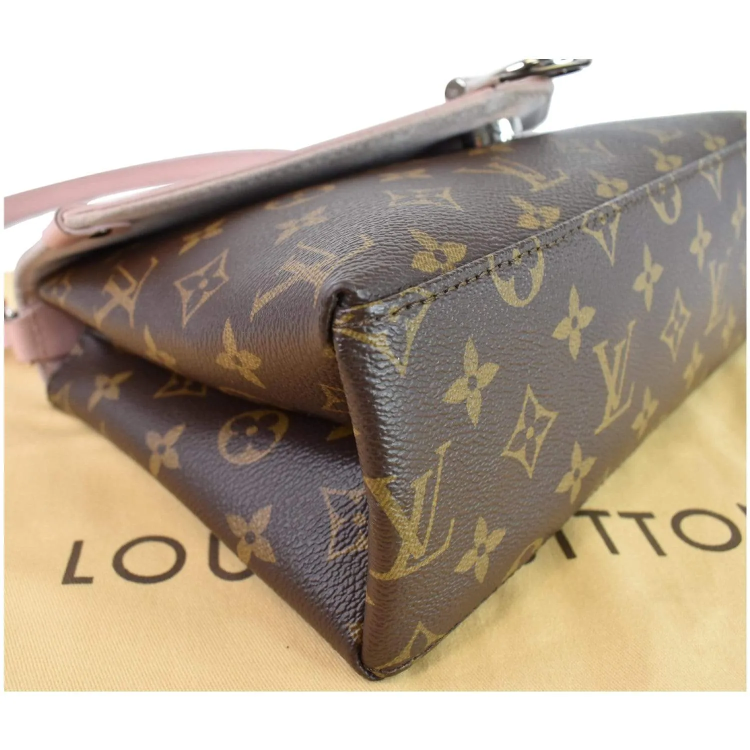 LOUIS VUITTON Saint Michel Monogram Epi Shoulder Bag Rose Ballerine - 25% OFF