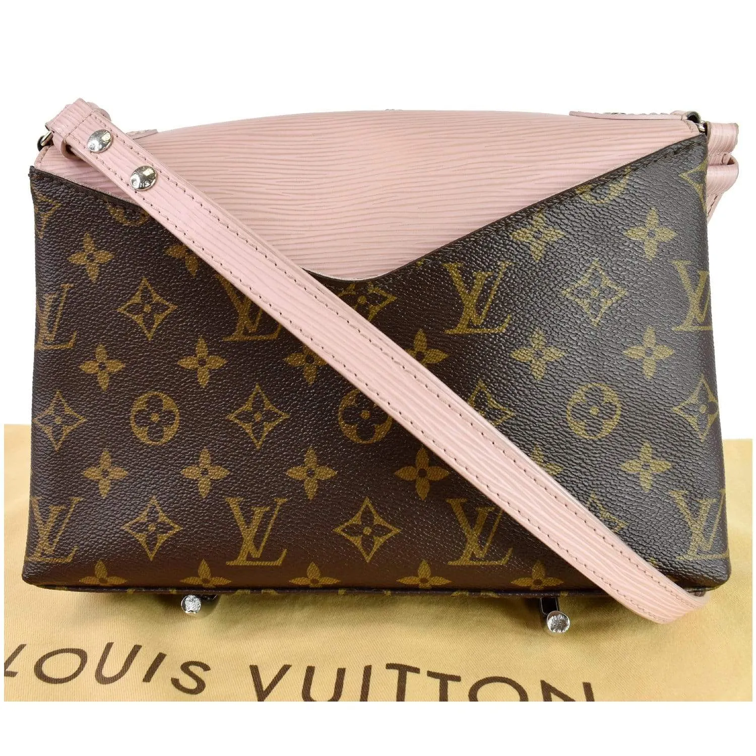 LOUIS VUITTON Saint Michel Monogram Epi Shoulder Bag Rose Ballerine - 25% OFF