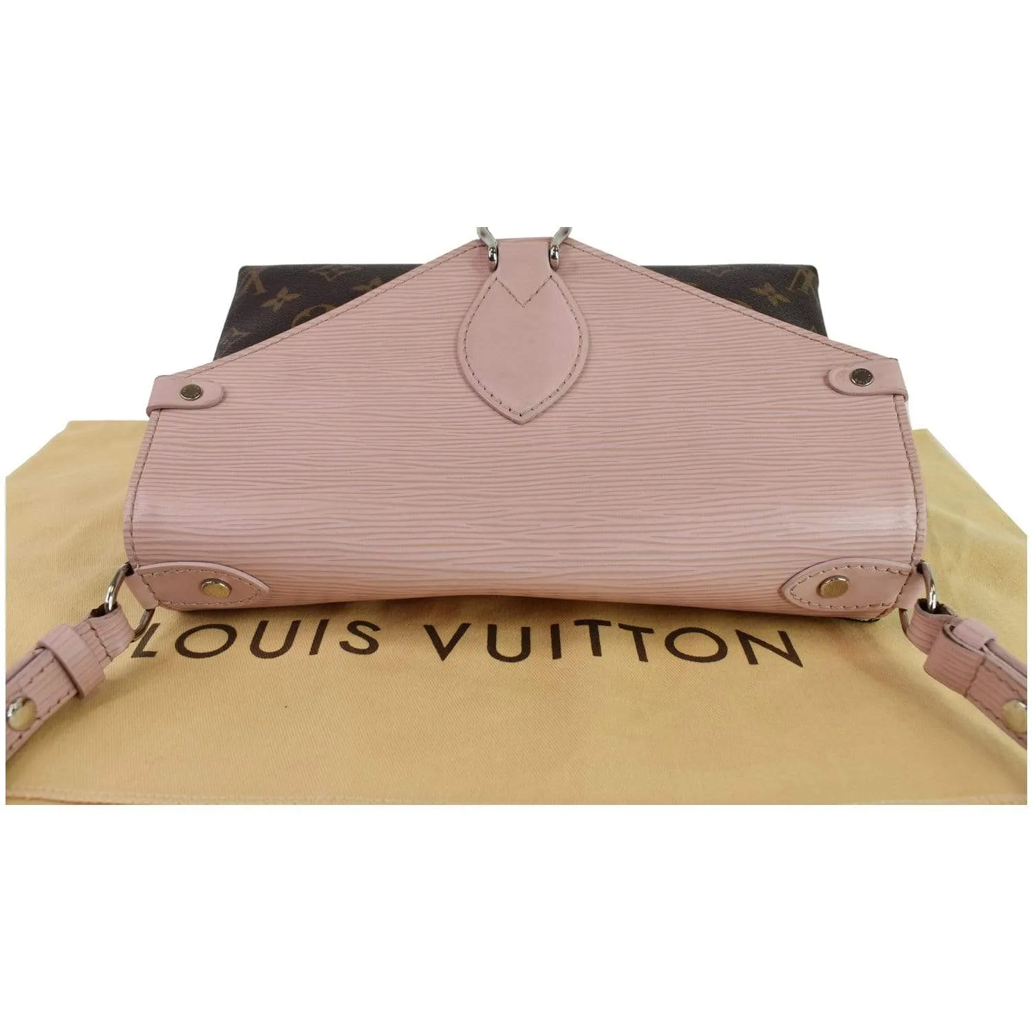 LOUIS VUITTON Saint Michel Monogram Epi Shoulder Bag Rose Ballerine - 25% OFF