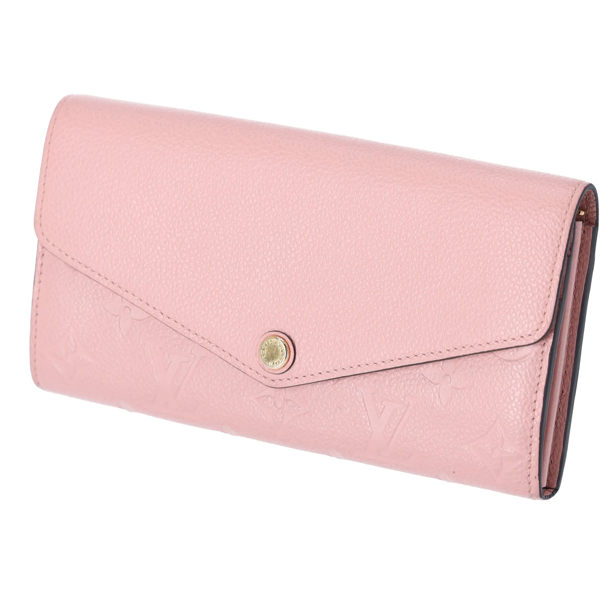 Louis Vuitton Sarah Monogram Empreinte Long Wallet M64082 Rose Poudre Pink