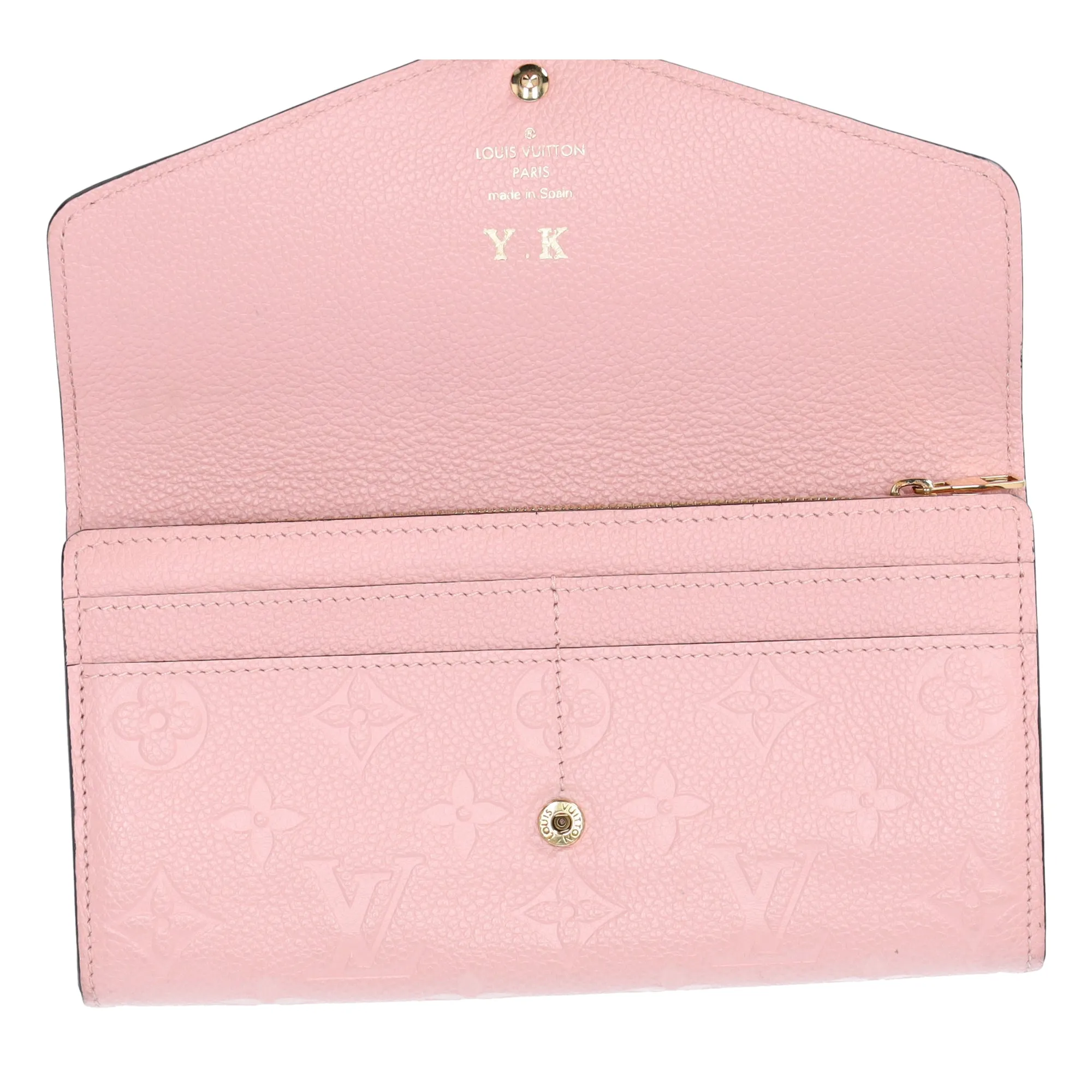 Louis Vuitton Sarah Monogram Empreinte Long Wallet M64082 Rose Poudre Pink