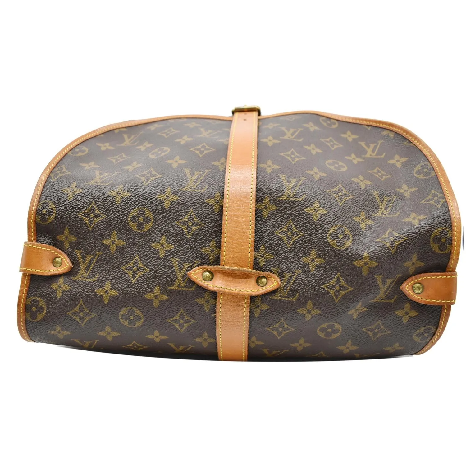 LOUIS VUITTON Saumur 35 Monogram Canvas Shoulder Bag Brown