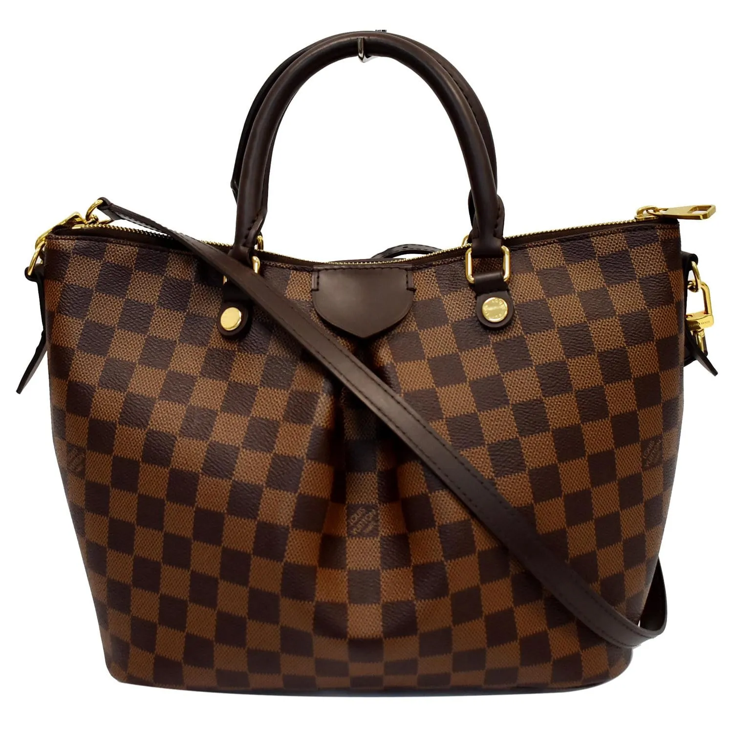 LOUIS VUITTON Siena PM Damier Ebene Shoulder Bag Brown