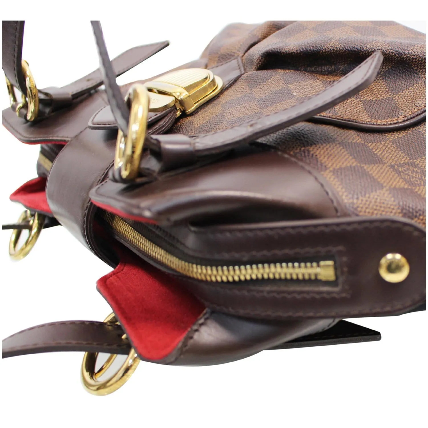 LOUIS VUITTON Sistina PM Damier Ebene Shoulder Bag Brown