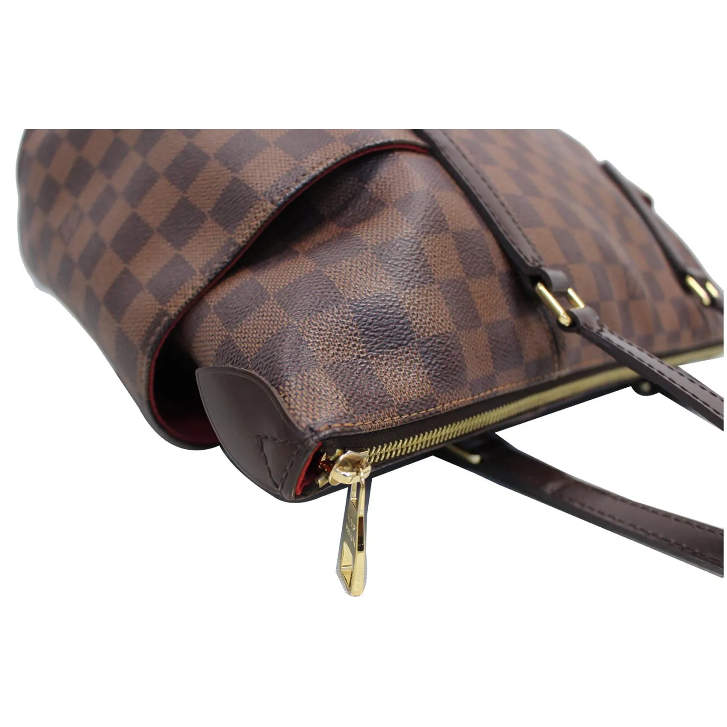 LOUIS VUITTON Totally MM Damier Ebene Shoulder Bag Brown
