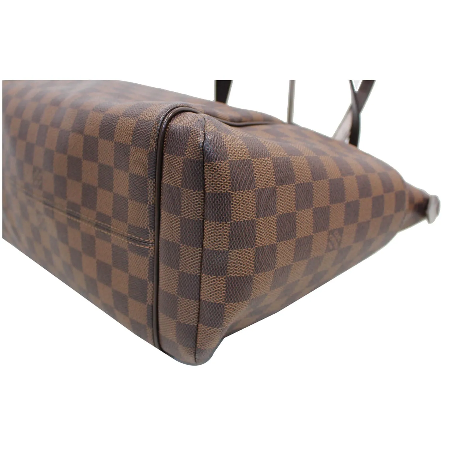 LOUIS VUITTON Totally MM Damier Ebene Shoulder Bag Brown
