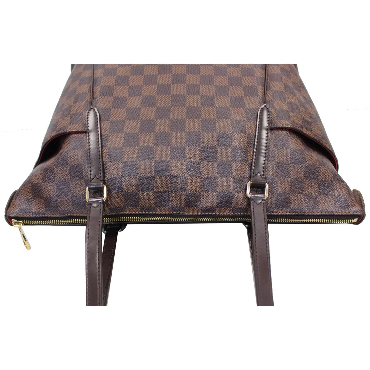 LOUIS VUITTON Totally MM Damier Ebene Shoulder Bag Brown