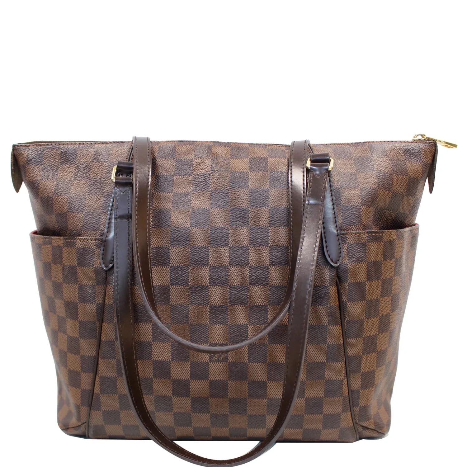 LOUIS VUITTON Totally MM Damier Ebene Shoulder Bag Brown