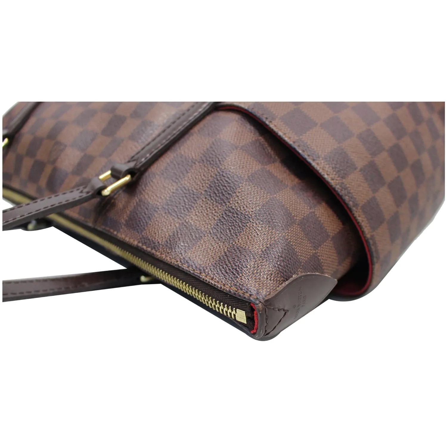 LOUIS VUITTON Totally MM Damier Ebene Shoulder Bag Brown