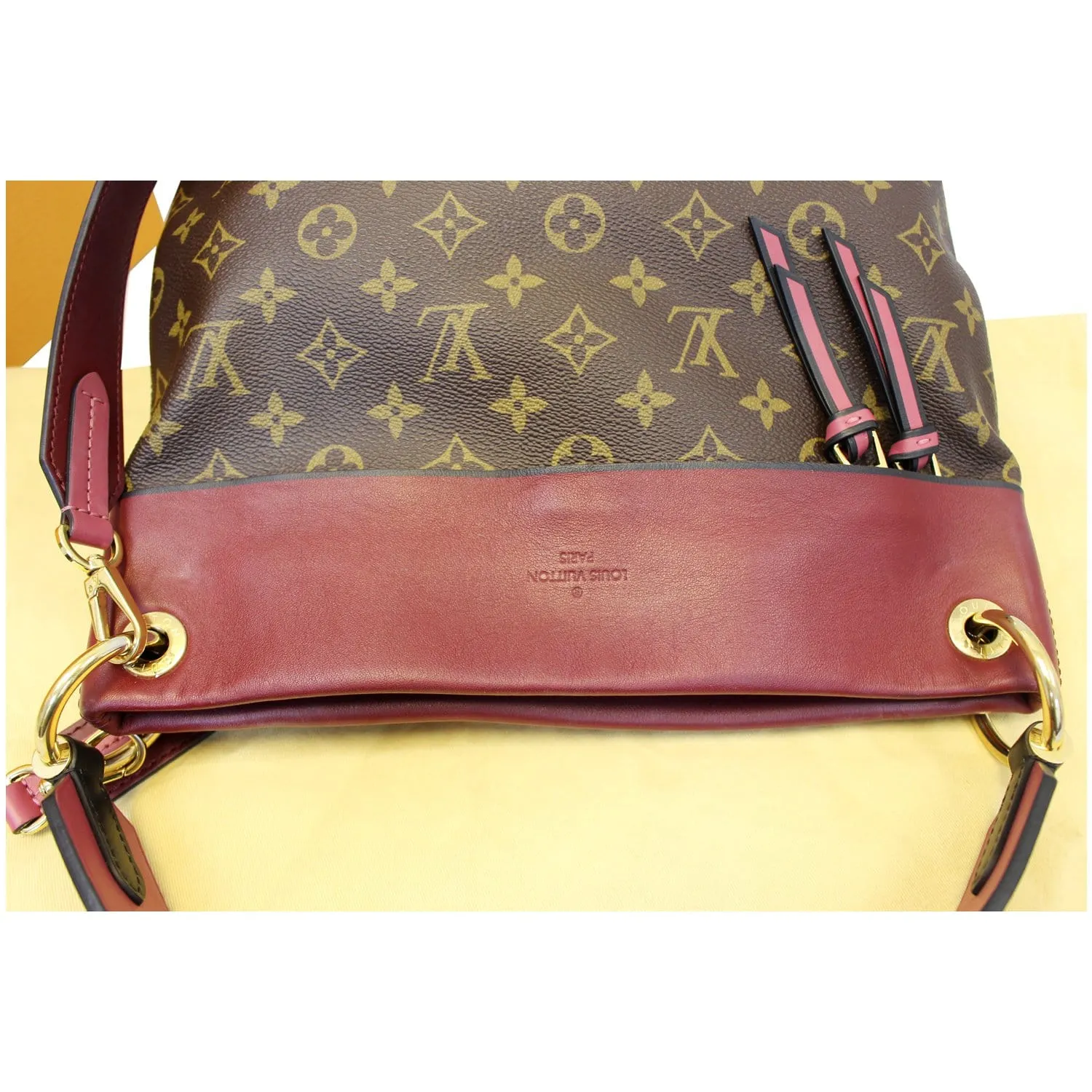 LOUIS VUITTON Tuileries Besace Monogram Canvas Shoulder Bag Rose Bruyere