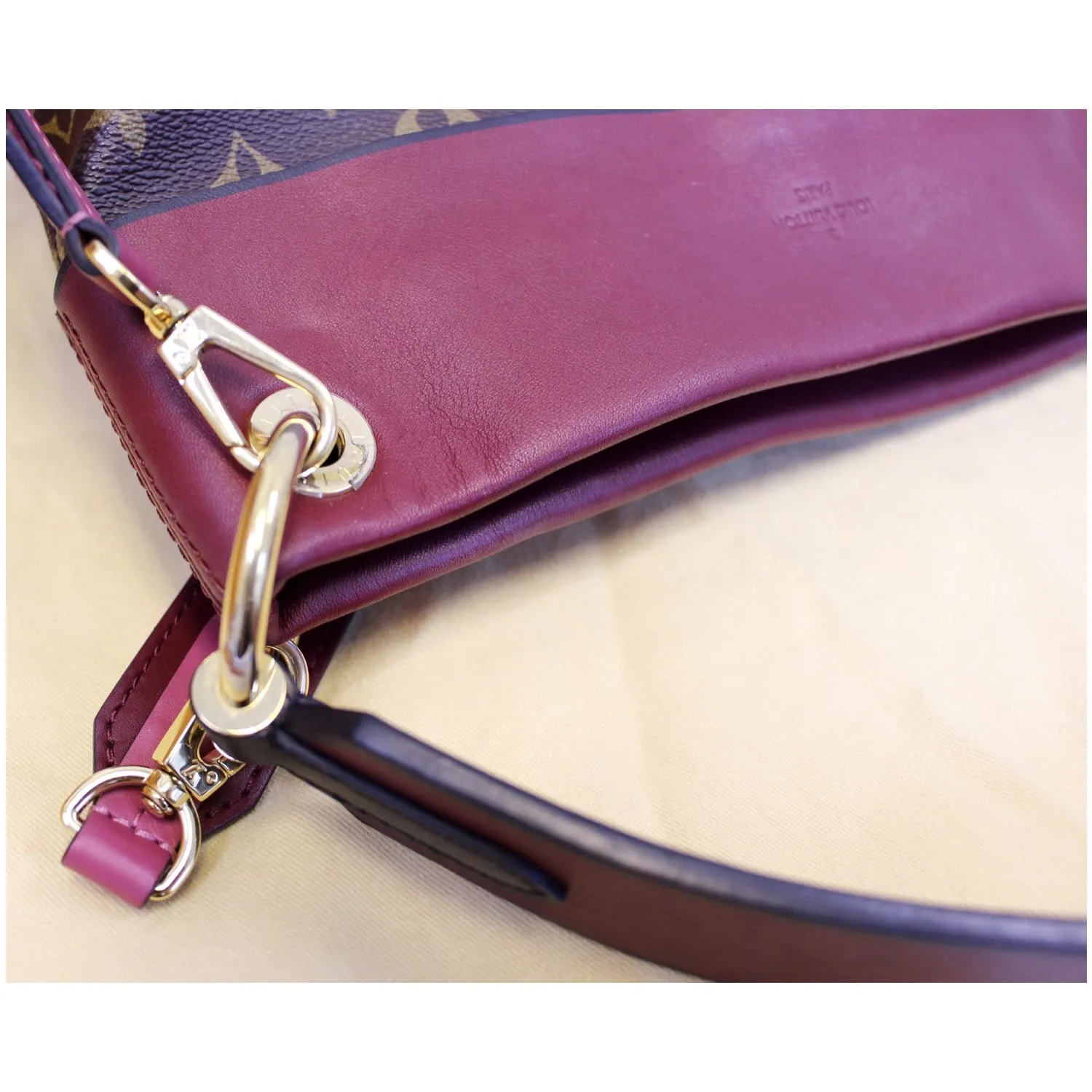 LOUIS VUITTON Tuileries Besace Monogram Canvas Shoulder Bag Rose Bruyere