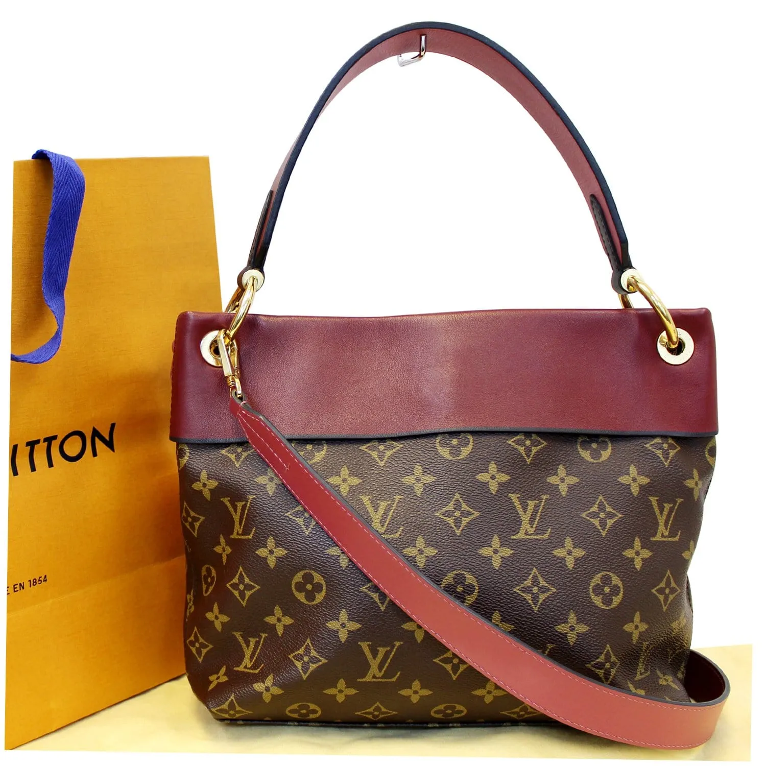 LOUIS VUITTON Tuileries Besace Monogram Canvas Shoulder Bag Rose Bruyere