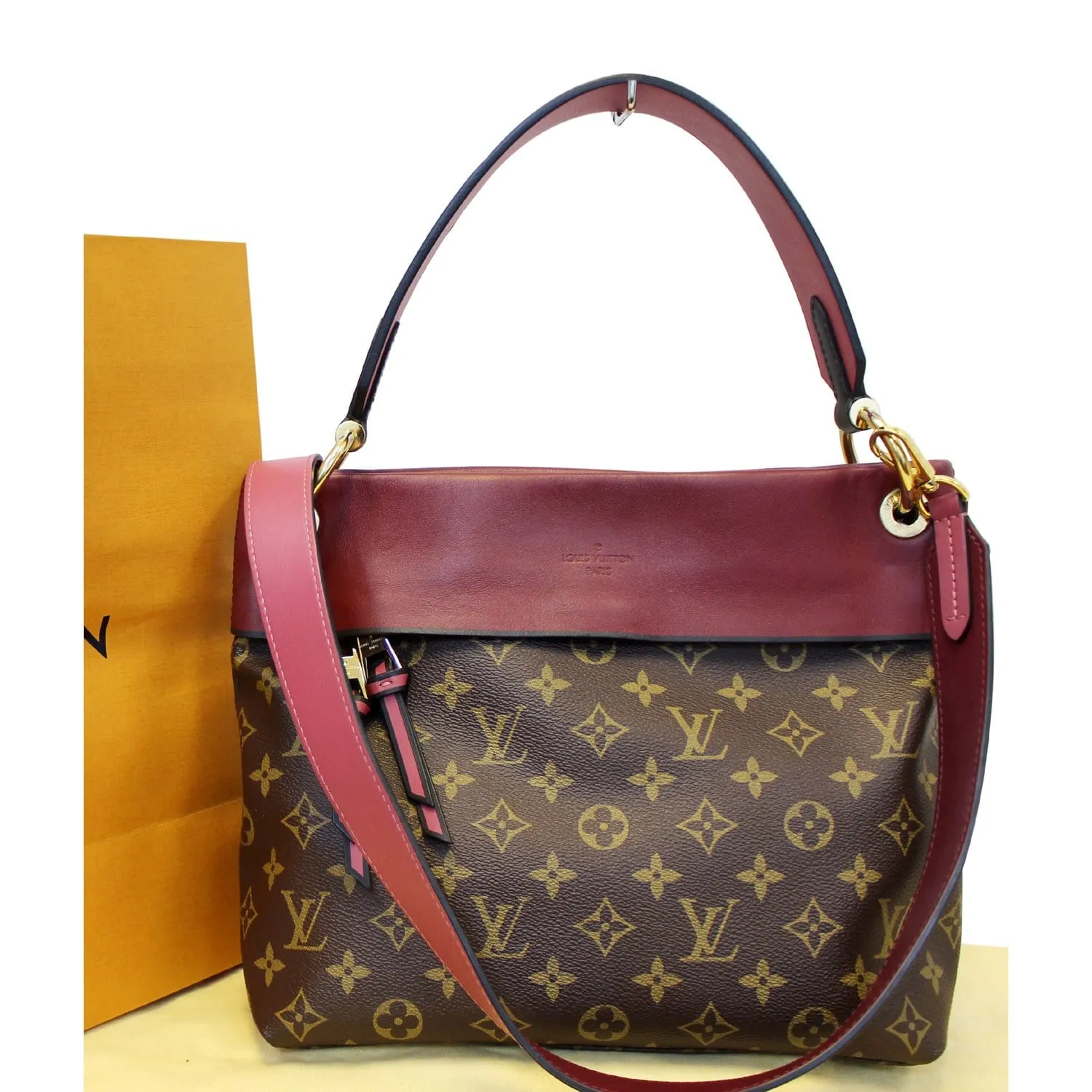 LOUIS VUITTON Tuileries Besace Monogram Canvas Shoulder Bag Rose Bruyere