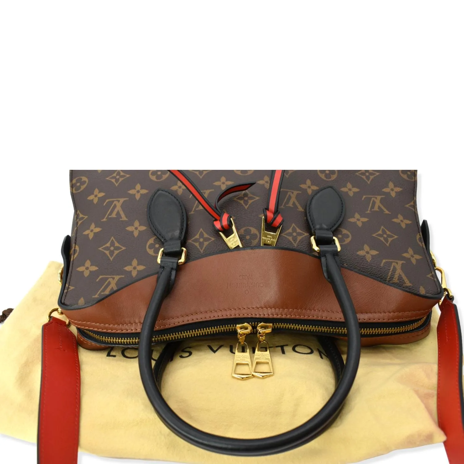 LOUIS VUITTON  Tuileries Monogram Canvas Shoulder Bag Caramel