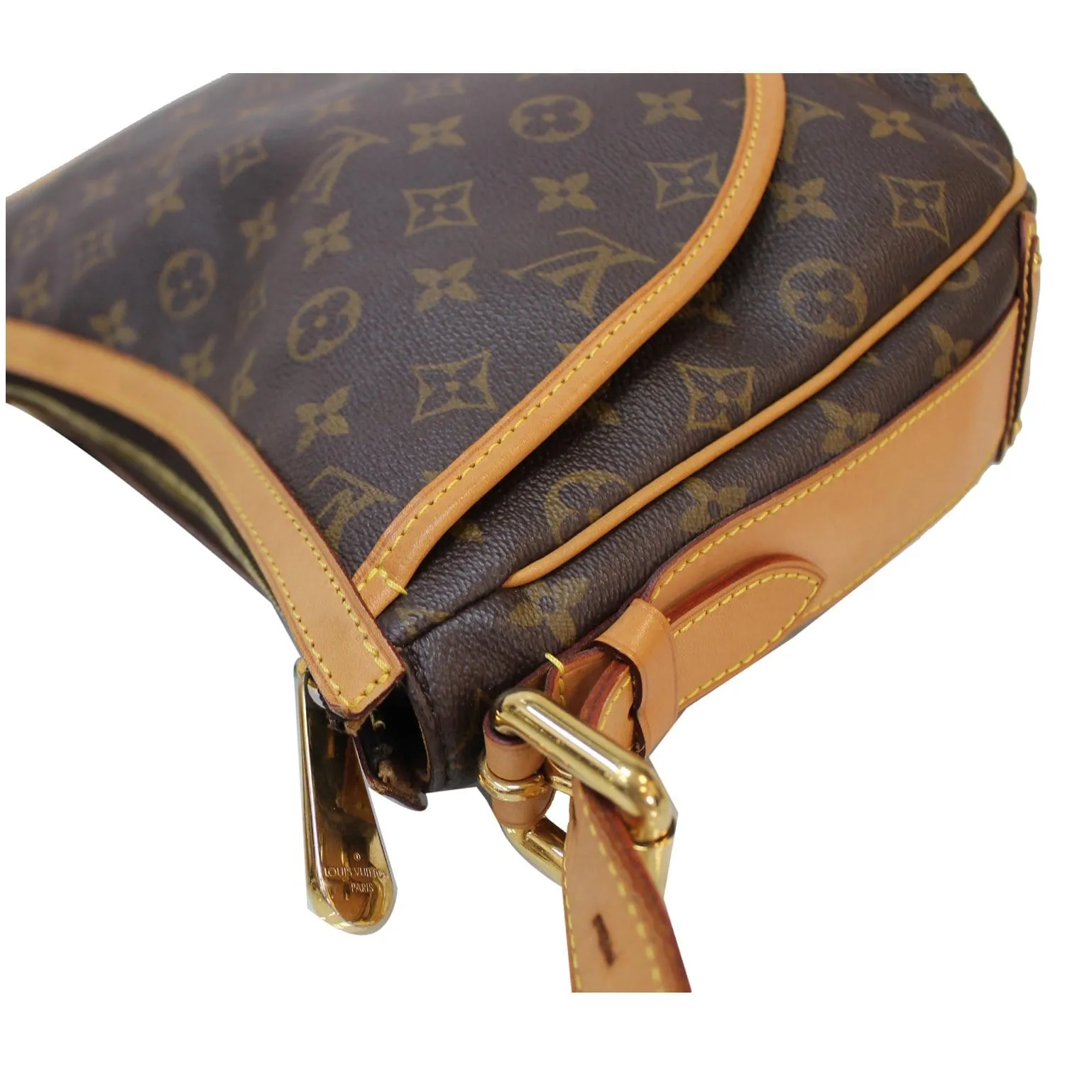LOUIS VUITTON Tulum GM Monogram Canvas Shoulder Bag Brown