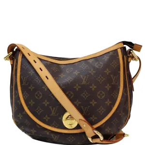 LOUIS VUITTON Tulum GM Monogram Canvas Shoulder Bag Brown