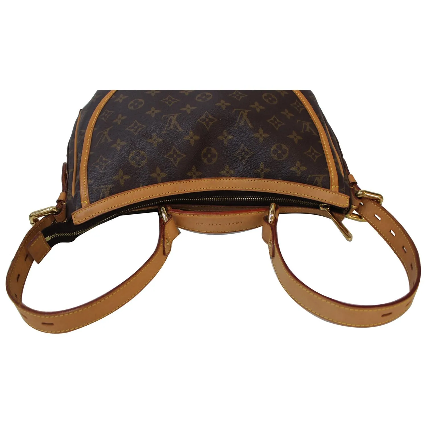 LOUIS VUITTON Tulum GM Monogram Canvas Shoulder Bag Brown