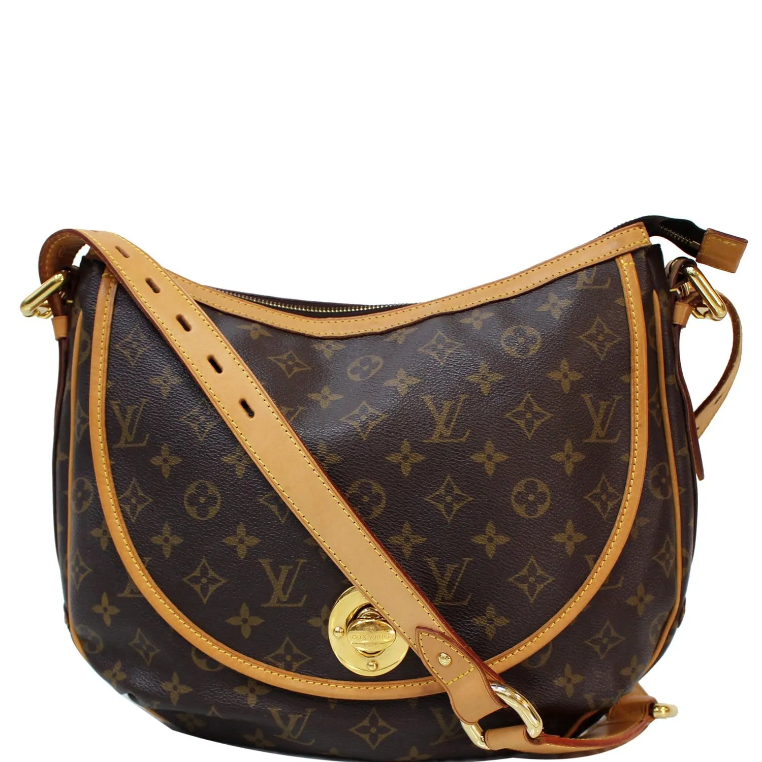 LOUIS VUITTON Tulum GM Monogram Canvas Shoulder Bag Brown