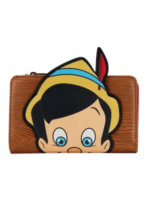 Loungefly x Disney Pinocchio Peeking Flap Button Wallet