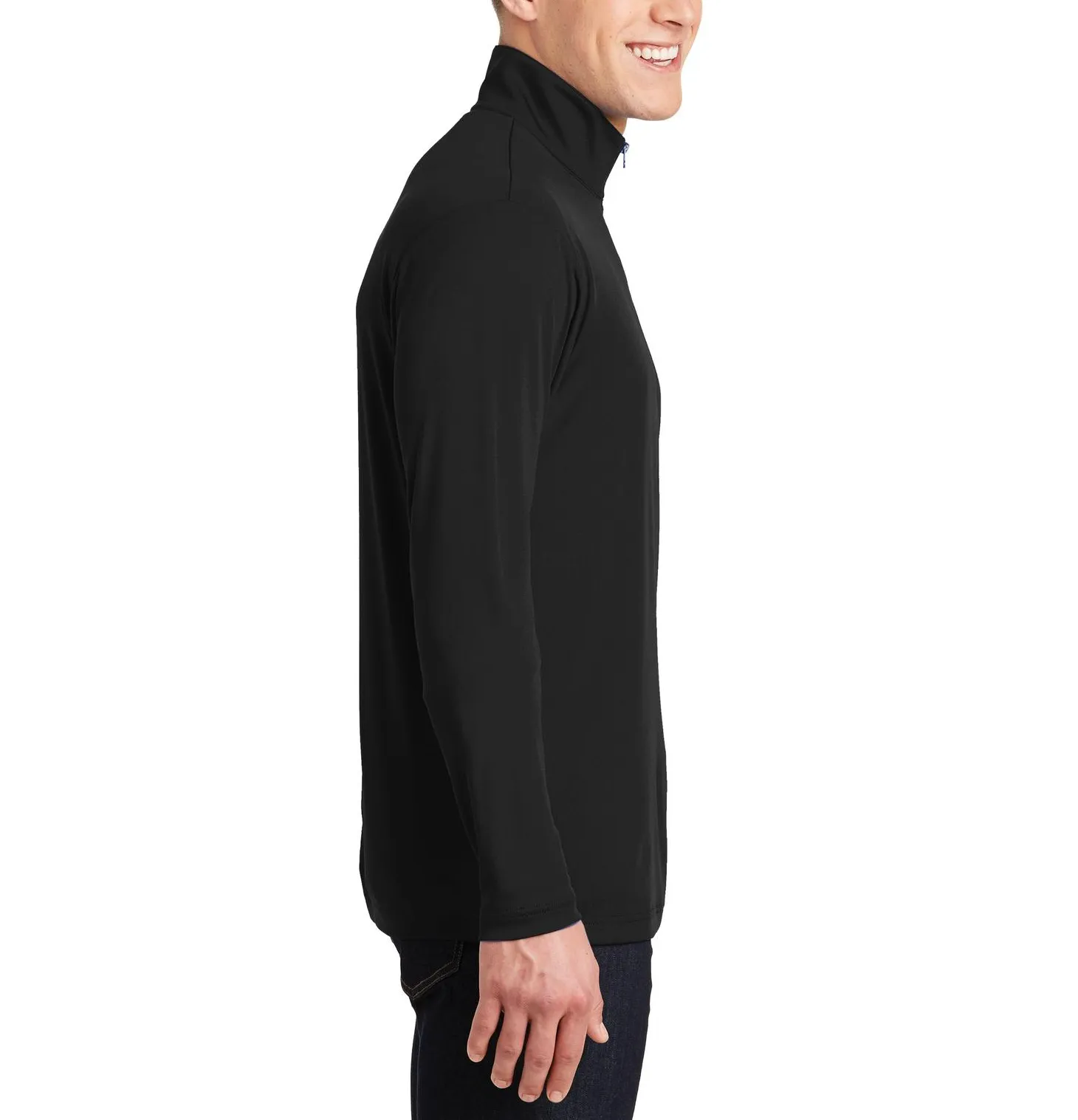 Lowery 1/4 Zip Long Sleeve Performance Top in Black