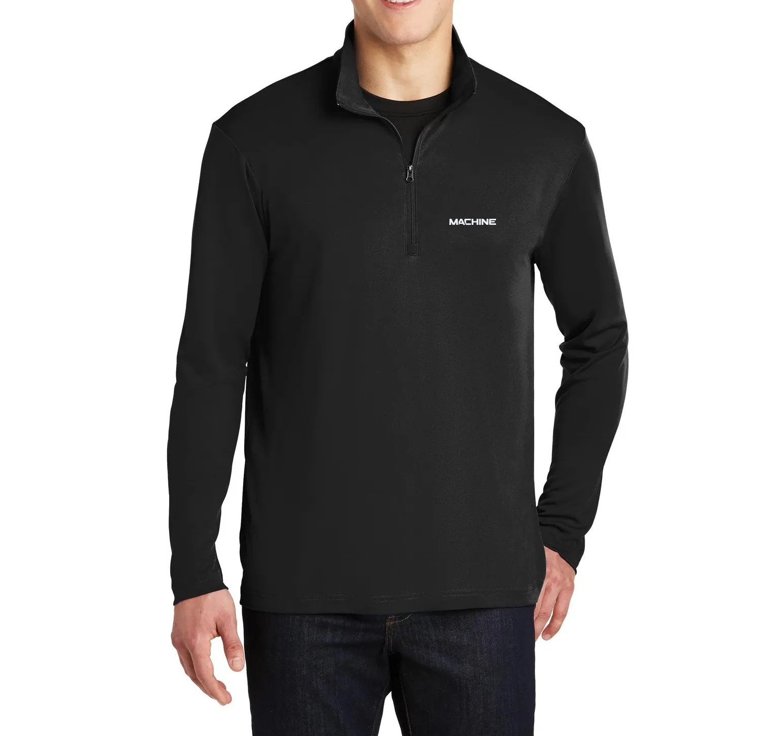 Lowery 1/4 Zip Long Sleeve Performance Top in Black